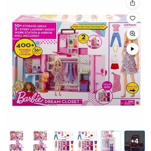 Barbie Fashion Closet with Pink and Purple
